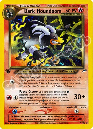 007 / 105 Dark Houndoom rara foil 1a edizione (IT) -NEAR MINT-