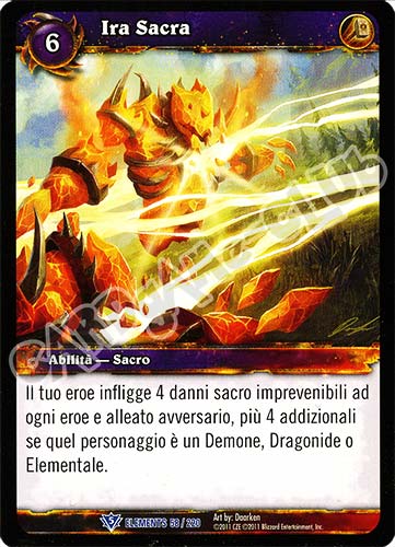 ELEMENTS 058 / 220 Ira Sacra rara (IT) -NEAR MINT-