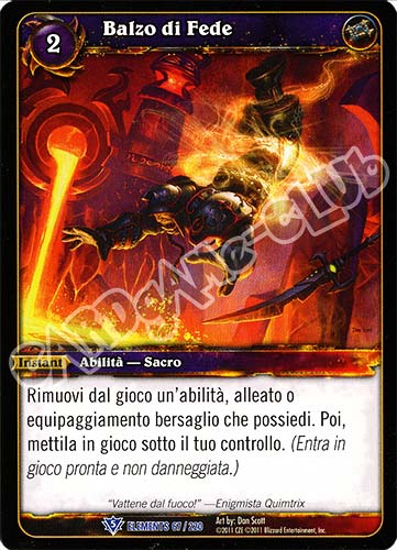 ELEMENTS 067 / 220 Balzo di Fede rara (IT) -NEAR MINT-