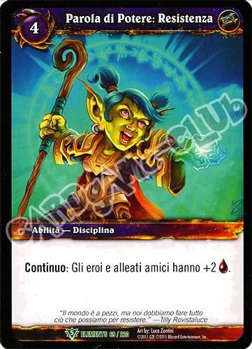 ELEMENTS 069 / 220 Parola di Potere: Resistenza non comune (IT) -NEAR MINT-
