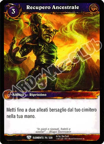 ELEMENTS 079 / 220 Recupero Ancestrale comune (IT) -NEAR MINT-
