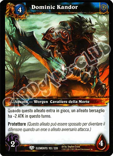 ELEMENTS 113 / 220 Dominic Kandor comune (IT) -NEAR MINT-