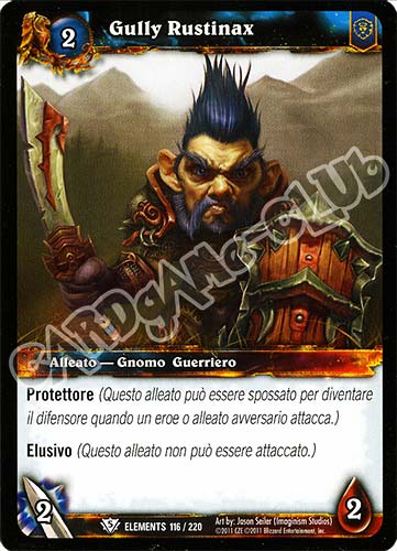 ELEMENTS 116 / 220 Gully Rustinax comune (IT) -NEAR MINT-