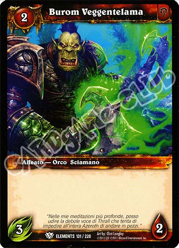 ELEMENTS 131 / 220 Burom Veggentelama comune (IT) -NEAR MINT-