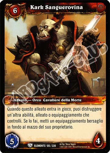 ELEMENTS 135 / 220 Kark Sanguerovina comune (IT) -NEAR MINT-