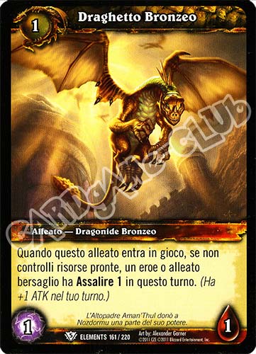 ELEMENTS 161 / 220 Draghetto Bronzeo comune (IT) -NEAR MINT-