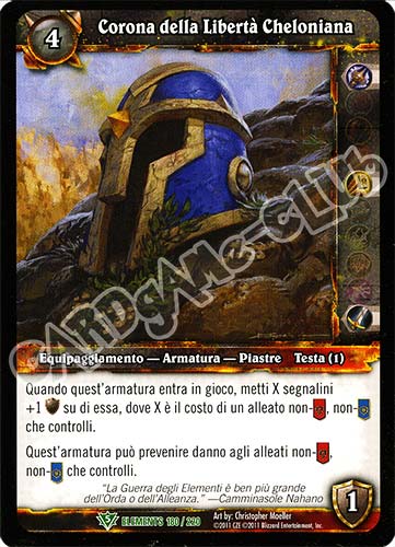 ELEMENTS 180 / 220 Corona della Liberta' Cheloniana non comune (IT) -NEAR MINT-