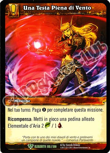 ELEMENTS 212 / 220 Una Testa Piena di Vento non comune (IT) -NEAR MINT-