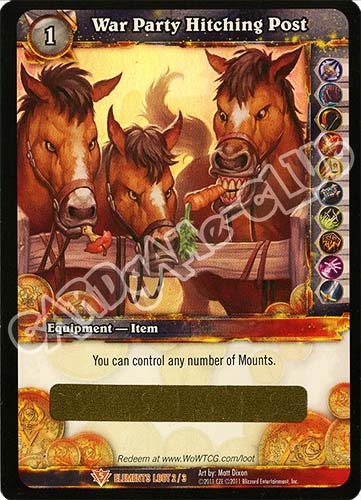 ELEMENTS LOOT 2 / 3 War Party Hitching Post leggendaria (EN) -NEAR MINT-