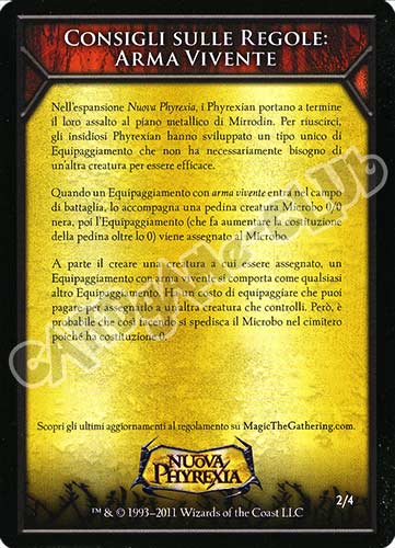 2 / 4 Consigli sulle Regole: Arma Vivente comune (IT) -NEAR MINT-