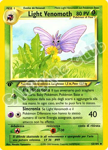 053 / 105 Light Venomoth non comune 1a edizione (IT)  -GOOD-