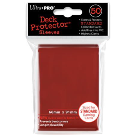Proteggi carte standard pacchetto da 50 bustine 66mm x 91mm Red