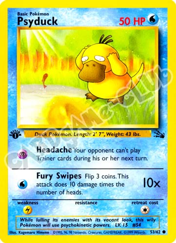 53 / 62 Psyduck comune 1st edition (EN) -NEAR MINT-