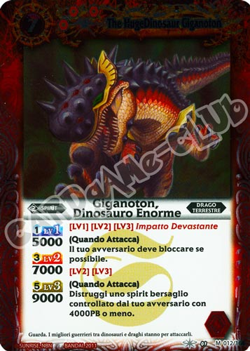 012 / 164 Giganoton, Dinosauro Enorme rara master (IT) -NEAR MINT-