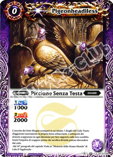 013 / 164 Piccione senza Testa comune (IT) -NEAR MINT-