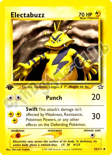033 / 111 Electabuzz non comune 1st edition (EN) -NEAR MINT-