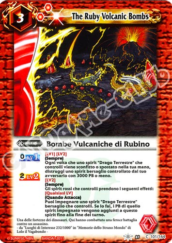 101 / 164 Bombe Vulcaniche di Rubino comune (IT) -NEAR MINT-