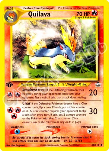 047 / 111 Quilava Lv. 35 non comune 1st edition (EN) -NEAR MINT-