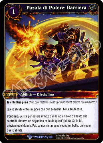 Parola di Potere: Barriera rara (IT) -NEAR MINT-