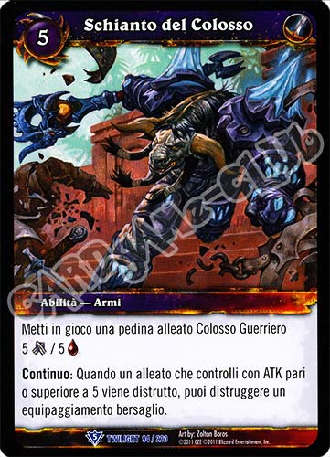 Schianto del Colosso rara (IT) -NEAR MINT-