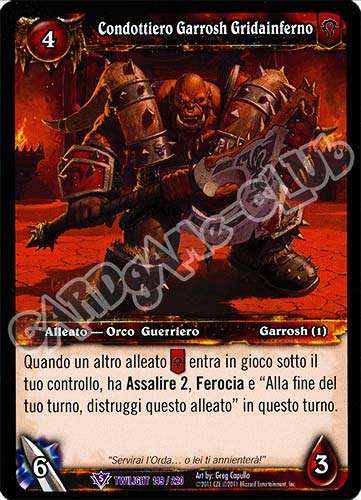 Condottiero Garrosh Gridainferno epica (IT) -NEAR MINT-