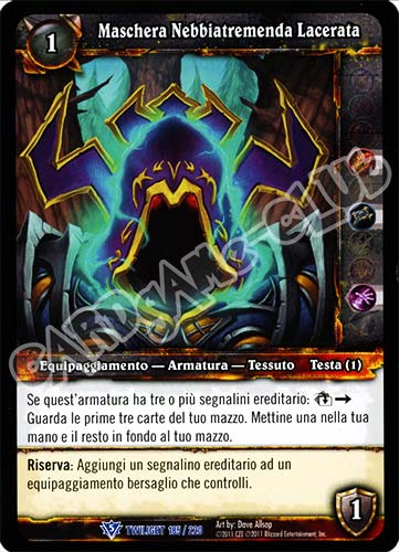 Maschera Nebbiatremenda Lacerata rara (IT) -NEAR MINT-