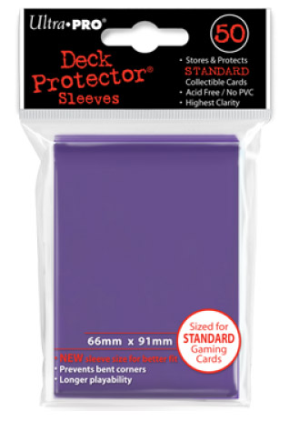 Proteggi carte standard pacchetto da 50 bustine 66mm x 91mm Viola