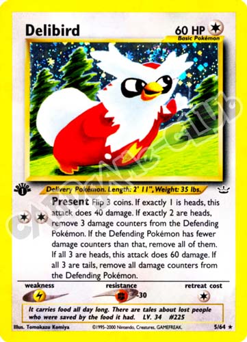 05 / 66 Delibird rara foil 1st edition (EN) -NEAR MINT-