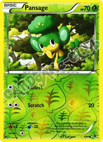 01 / 98 Pansage comune foil reverse (EN) -NEAR MINT-