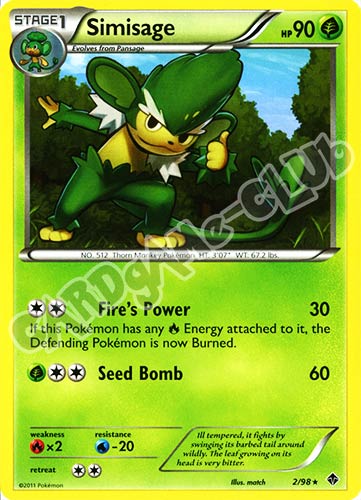 02 / 98 Simisage rara (EN) -NEAR MINT-