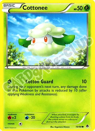 10 / 98 Cottonee comune (EN) -NEAR MINT-