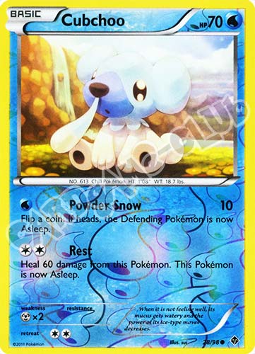 28 / 98 Cubchoo comune foil reverse (EN) -NEAR MINT-