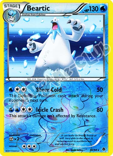 30 / 98 Beartic rara foil reverse (EN) -NEAR MINT-