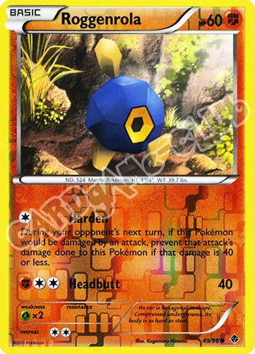 49 / 98 Roggenrola comune foil reverse (EN) -NEAR MINT-