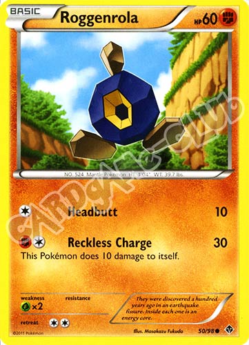 50 / 98 Roggenrola comune (EN) -NEAR MINT-