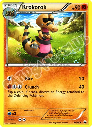 61 / 98 Krokorok non comune (EN) -NEAR MINT-