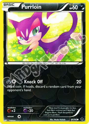 64 / 98 Purrloin comune foil reverse (EN) -NEAR MINT-