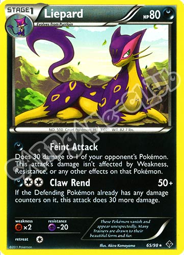 65 / 98 Liepard rara (EN) -NEAR MINT-