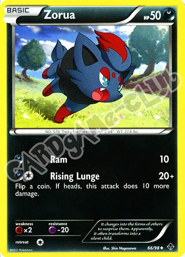66 / 98 Zorua non comune (EN) -NEAR MINT-