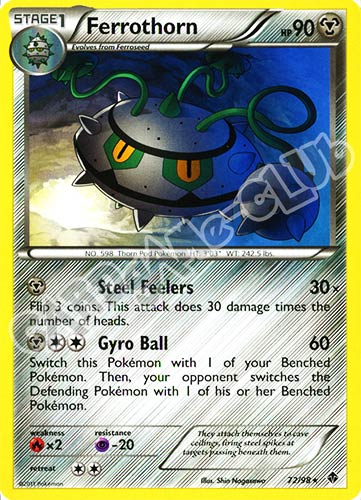 72 / 98 Ferrothorn rara (EN) -NEAR MINT-