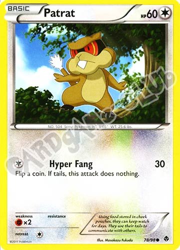 78 / 98 Patrat comune (EN) -NEAR MINT-