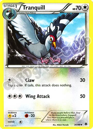 81 / 98 Tranquill non comune (EN) -NEAR MINT-