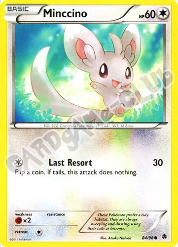 84 / 98 Minccino comune (EN) -NEAR MINT-