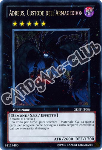 GENF-IT086 Adreus, Custode dell' Armageddon rara segreta 1a Edizione (IT) -NEAR MINT-