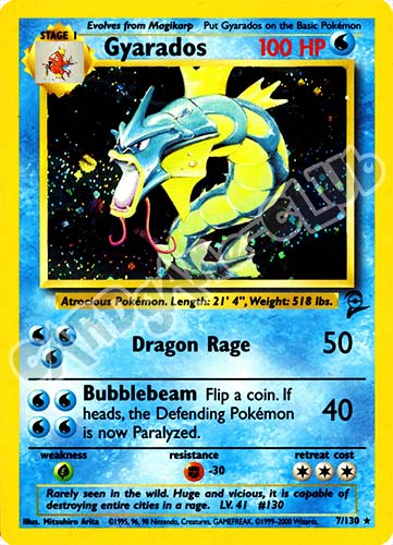 007 / 130 Gyarados rara foil unlimited (EN) -NEAR MINT-