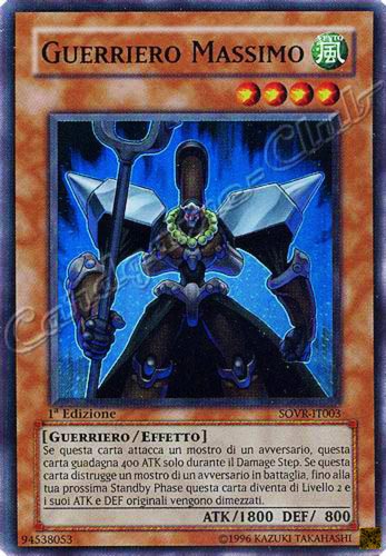 SOVR-IT003 Guerriero Massimo super rara 1a Edizione (IT) -NEAR MINT-