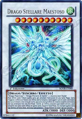 SOVR-IT040 Drago Stellare Maestoso rara ghost 1a Edizione (IT) -NEAR MINT-