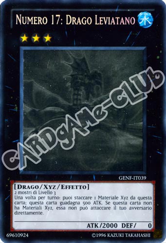 GENF-IT039 Numero 17: Drago Leviatano rara ghost Unlimited (IT) -NEAR MINT-