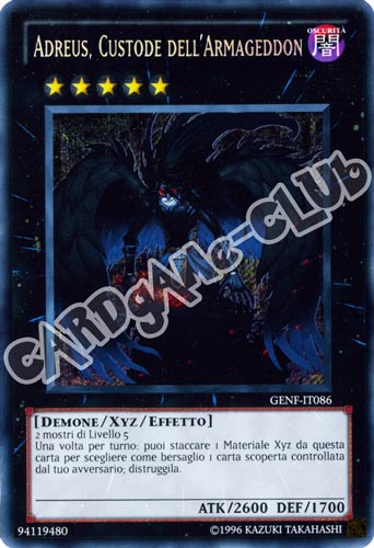 GENF-IT086 Adreus, Custode dell' Armageddon rara segreta Unlimited (IT) -NEAR MINT-