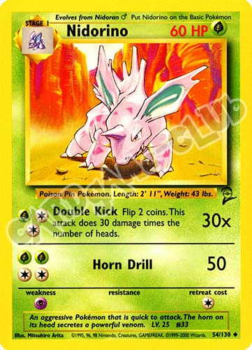 054 / 130 Nidorino non comune unlimited (EN) -NEAR MINT-